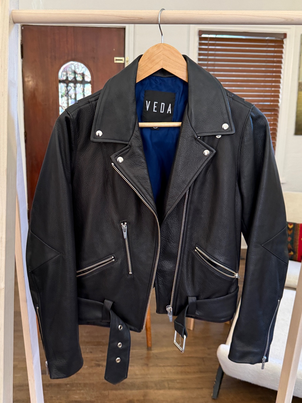 Veda Leather Moto Jacket - Size Small Nwot Never Worn